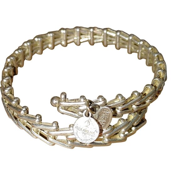 Alex Ani Vintage Sixty Six 66 Gypsy Wrap Silver Tone Link Bracelet Charm Jewelry - Picture 7 of 7